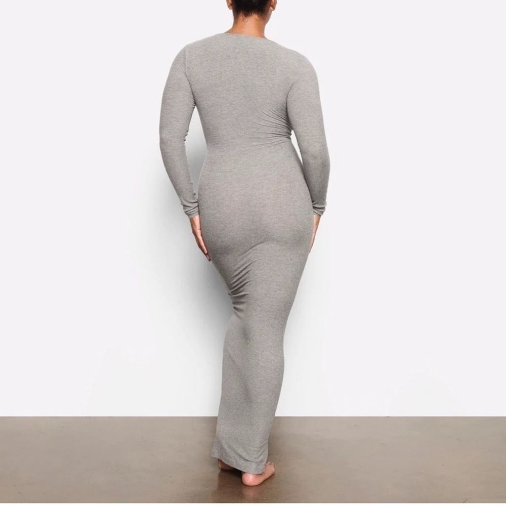 SKIMS B2 Long Sleeve Soft Lounge Long Slip Dress  NWT size M - Picture 2 of 5